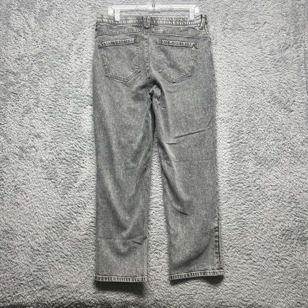 Democracy Ab Solution Jeans Womens 10 Gray Wash Straight Ankle Tummy Control